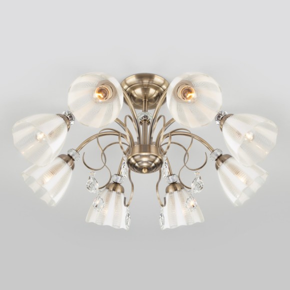 Люстра на штанге Eurosvet 30155/8 античная бронза