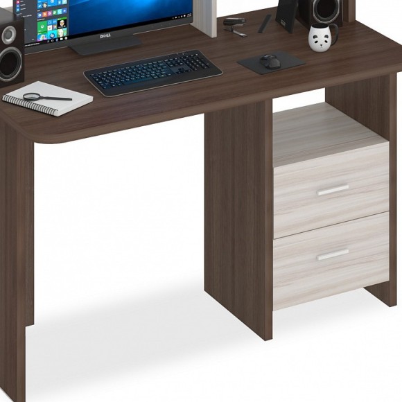 Стол компьютерный Домино Lite СКЛ-Прям120Р+НКЛ-120 MER_SKL-Pryam120R_NKL-120_SHK