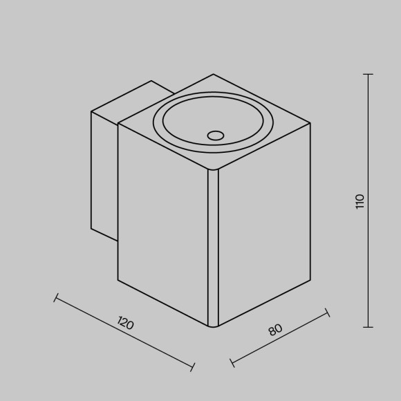 Уличный настенный светильник Maytoni Block O507WL-L5W3K