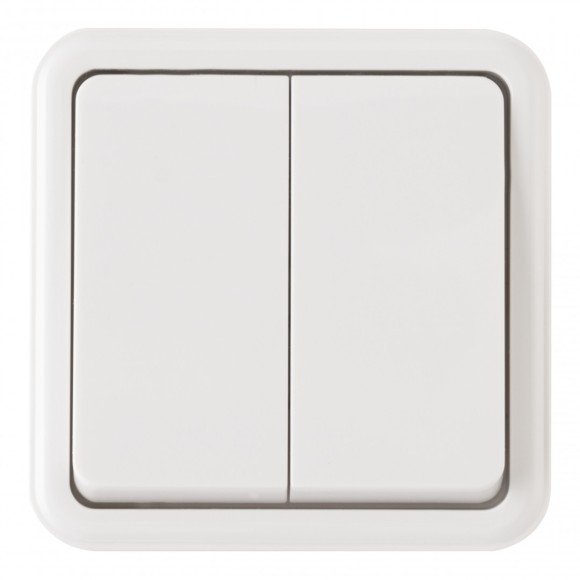 Выключатель двухклавишный проходной Arte Milano 310.32-2.white