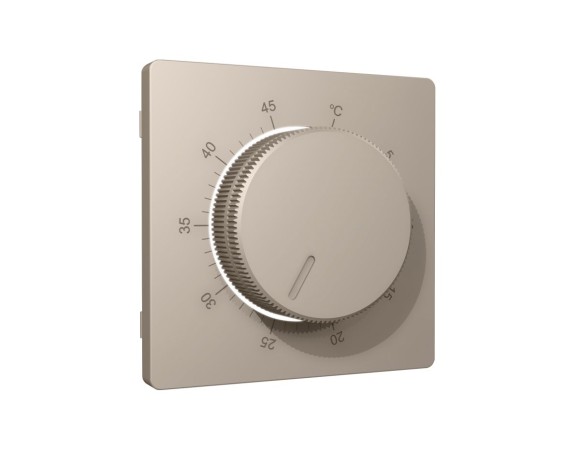 Лицевая панель Alfa (Серо-бежевый матовый) для терморегулятора теплого пола Quant Ambrella Volt AP3657