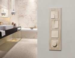 Комплект механизма 2-клавишного перекрестного выключателя 10A-250V Alfa Бежевый матовый Quant Ambrella Volt MA323030 (AP3230, VM125)