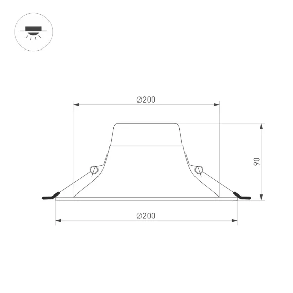 Встраиваемый светильник Arlight MS-BLIZZARD-BUILT-R215-20W Warm3000 (WH, 100 deg, 230V) 036575 Встраиваемый светильник Arlight MS-BLIZZARD-BUILT-R215-20W Warm3000 (WH, 100 deg, 230V) 036575
