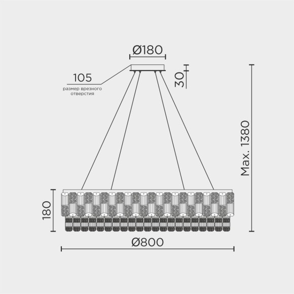 Подвесная люстра Modelux ML.7039.800 CR