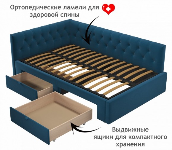 Кровать полутораспальная Afelia 2000x1200 NMB_TE-00005584