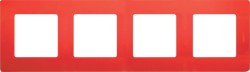 Рамка 4-постовая Legrand Etika красная 672534