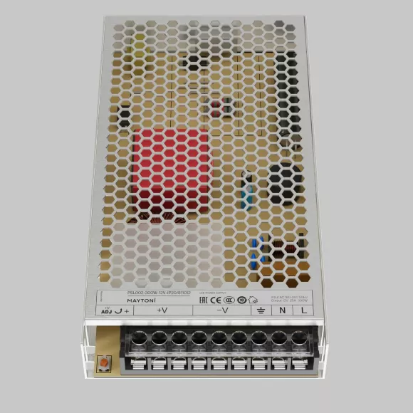 Блок питания Maytoni Led Strip PSL002 12В 300Вт IP20 811012, Серебро, Металл, Германия Блок питания Maytoni Led Strip PSL002 12В 300Вт IP20 811012, Серебро, Металл, Германия