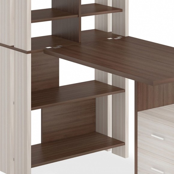 Стол компьютерный Домино Лайт СТЛ-ОВХ+С100Прям MER_STL-OVH-S100Pryam_KSH