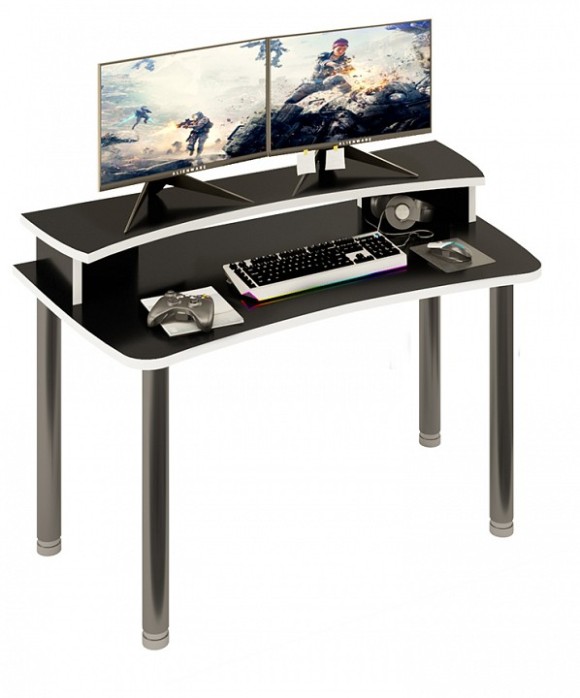 Стол офисный Домино Lite СКЛ-Софт140МО+НКИЛ140 MER_SKL-Soft140MO-NKIL140-CHBE