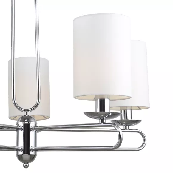 Люстра на штанге Escada Eclipse 10166/5PL Chrome, Хром, Белый, Металл Люстра на штанге Escada Eclipse 10166/5PL Chrome, Хром, Белый, Металл