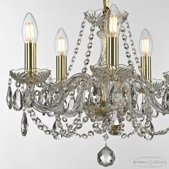 Подвесная люстра Bohemia Ivele Crystal 101/5/141 G, Золото, Металл, Классика стиль, крупный план