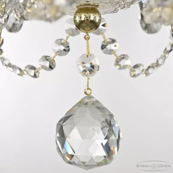 Подвесная люстра Bohemia Ivele Crystal 101/5/141 G, Золото, Металл, Классика стиль, декоративные элементы крупным планом