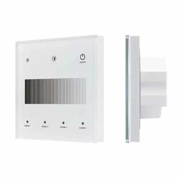 Сенсорная панель Arlight SMART-DALI-301-11-1G-4SC-DIM-IN White (BUS/24V, Touch, 2.4G) 046549 Сенсорная панель Arlight SMART-DALI-301-11-1G-4SC-DIM-IN White (BUS/24V, Touch, 2.4G) 046549