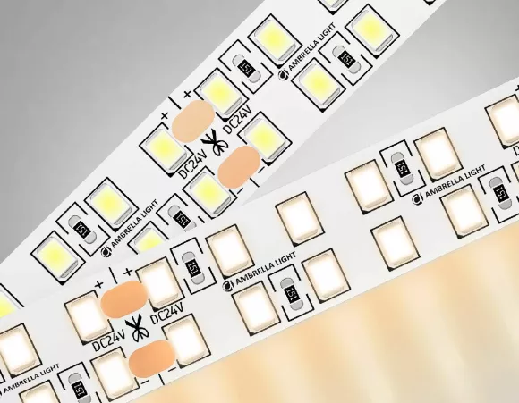 Светодиодная лента двухрядная Ambrella Light LED Strip 24В 2835 24Вт/м 3000K 5м IP20 GS3701