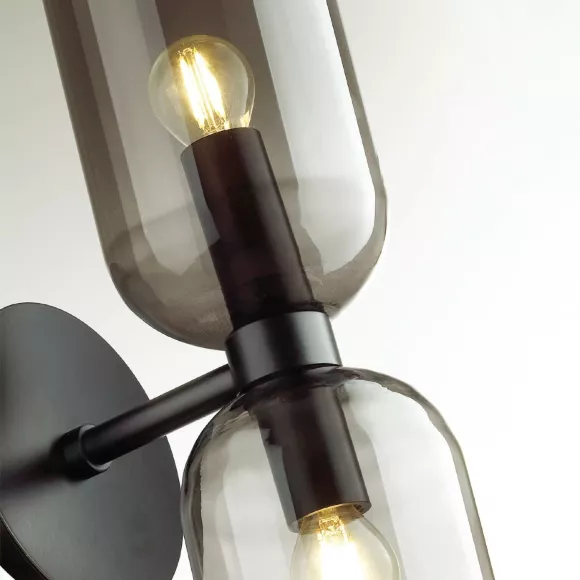 Бра Odeon Light 4804/2W, Черный, Серый, Металл, декоративные элементы крупным планом Бра Odeon Light 4804/2W, Черный, Серый, Металл, декоративные элементы крупным планом