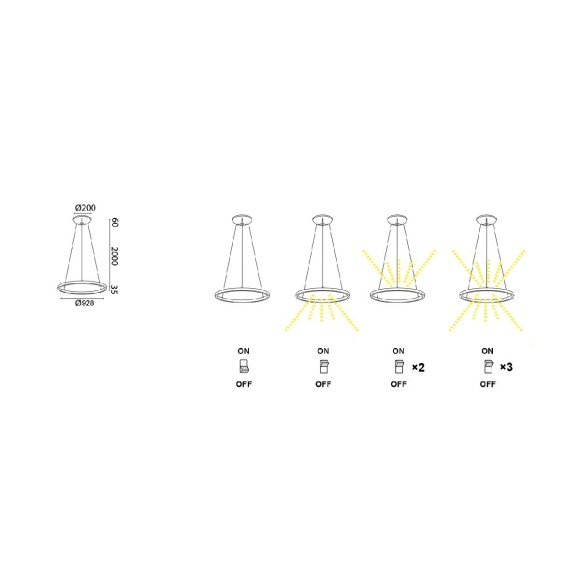 Подвесная светодиодная люстра Mantra Riumar 8676