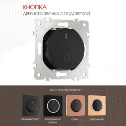 Кнопка дверного звонка с подсветкой Arte Milano 202.37-1.black
