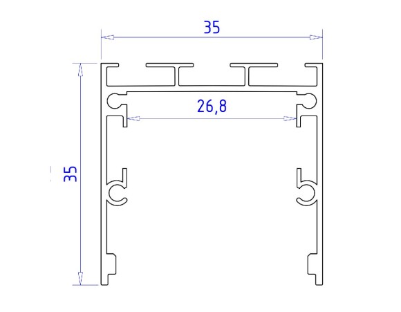 Алюминиевый профиль Ambrella Light Profile System GP2550AL