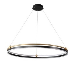 Подвесная светодиодная люстра Crystal Lux Fernando FERNANDO SP88W LED BLACK/GOLD