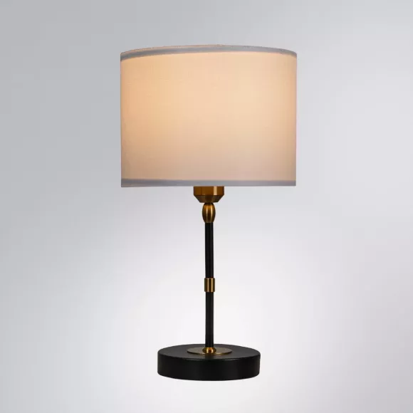 Настольная лампа Arte Lamp Jamie A4090LT-1BK, Черный, Белый, Металл Настольная лампа Arte Lamp Jamie A4090LT-1BK, Черный, Белый, Металл