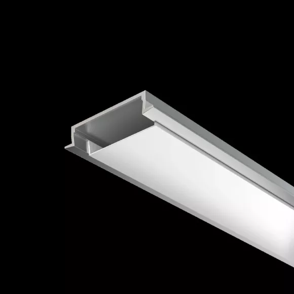 Профиль встраиваемый с накладным фланцем Maytoni Led Strip ALM-3006-S-2M 632018, общий вид Профиль встраиваемый с накладным фланцем Maytoni Led Strip ALM-3006-S-2M 632018, общий вид