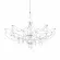 Подвесная люстра Loft IT Mira 10589/900 Silver Asfour, Серебро, Прозрачный, Теплый белый, декоративные элементы крупным планом