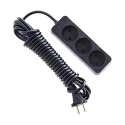 Удлинитель (UL-00003604) Uniel 3гн х 3м б/з Standard S-CD3-3 Black