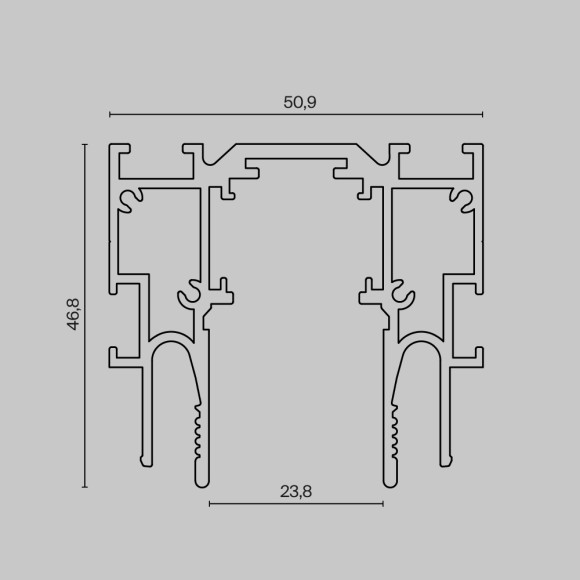 Шинопровод магнитный для монтажа в натяжной потолок Maytoni Technical Exility ClipLine TRX034-SCCL-422B