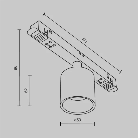 Трековый магнитный светильник Maytoni Technical Magnetic track system Exility Alfa S TR132-2-7W4K-B