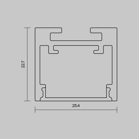 Алюминиевый профиль накладной-подвесной 25x22 Maytoni Led Strip ALM-2522-S-2M 633012