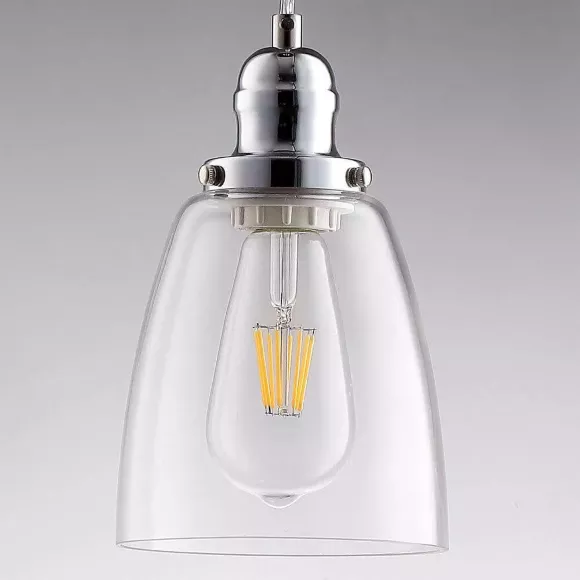 Подвесной светильник Arte Lamp A9387SP-1CC, Хром, Прозрачный, Металл, крупный план Подвесной светильник Arte Lamp A9387SP-1CC, Хром, Прозрачный, Металл, крупный план