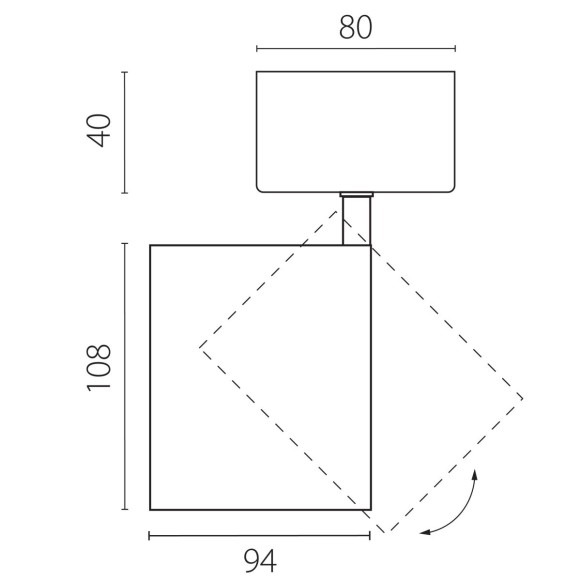 Накладной светильник Lightstar Alta Base A5437SO