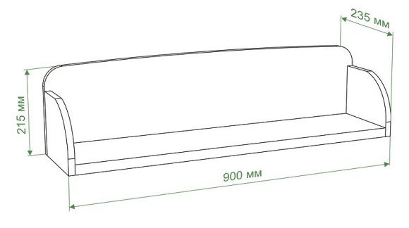 Полка навесная Бартоло ПОД MER_POD_KK