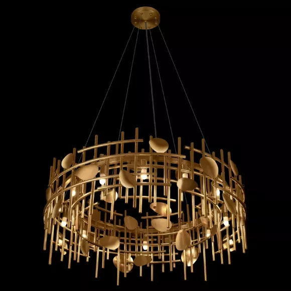 Подвесная люстра Loft IT Escama 10396/800C, Золото, Металл, Дизайнерский стиль, декоративные элементы крупным планом