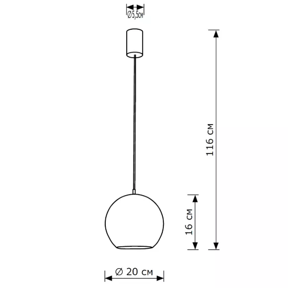 Подвесной светильник LightHall Aura 20 LH032010, Лофт