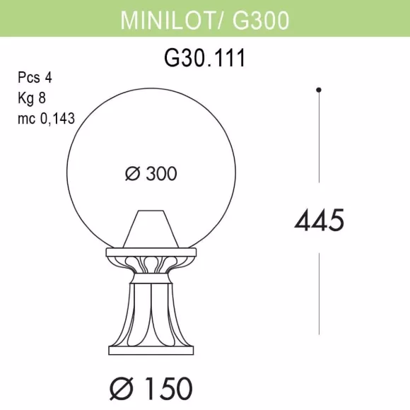 Уличный светильник Fumagalli Minilot/G300 G30.111.000.AXE27, Черный, Прозрачный, Композит Уличный светильник Fumagalli Minilot/G300 G30.111.000.AXE27, Черный, Прозрачный, Композит