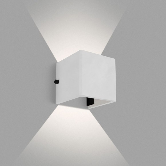 Уличный настенный светильник Arlight LGD-PERAN-WALL-S120x120-6W Warm3000 (WH, 0-80 deg, 230V) (IP65 Бетон) 058169