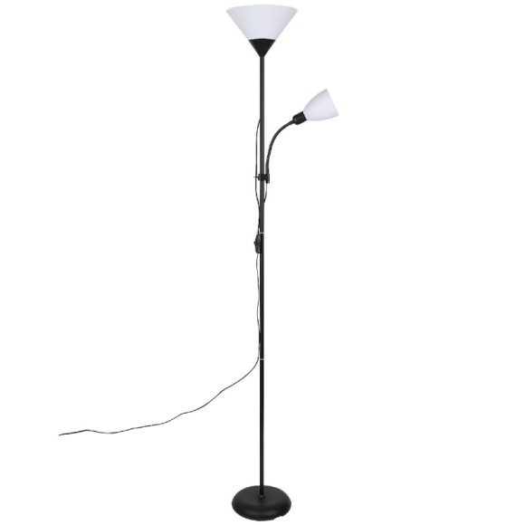 Торшер Uniel UML-T520 E27+E14 BLACK/WHITE UL-00010194