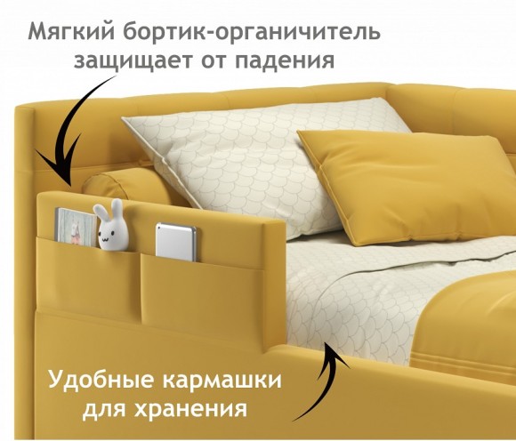 Кровать односпальная Bonna 2000x900 с ПМ NMB_TE-00005408