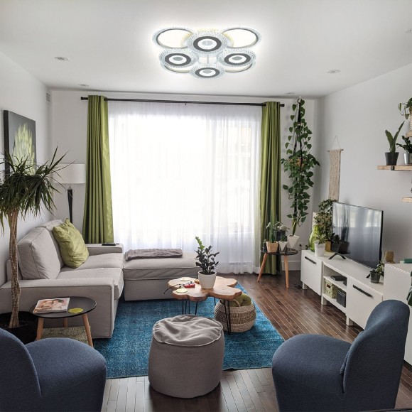 Потолочная светодиодная люстра с пультом управления Escada Klio 10276/8LED