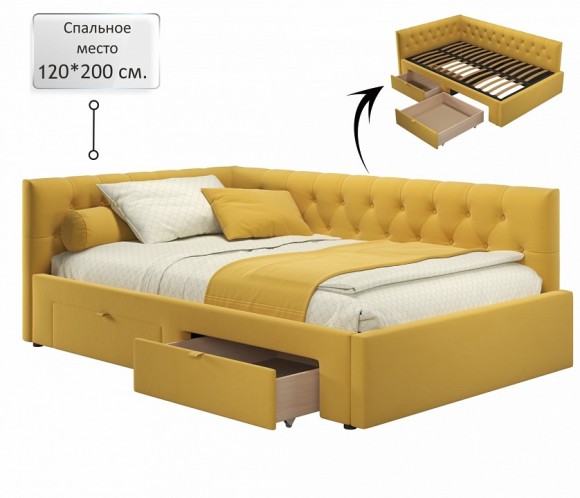 Кровать полутораспальная Afelia 2000x1200 NMB_TE-00005585