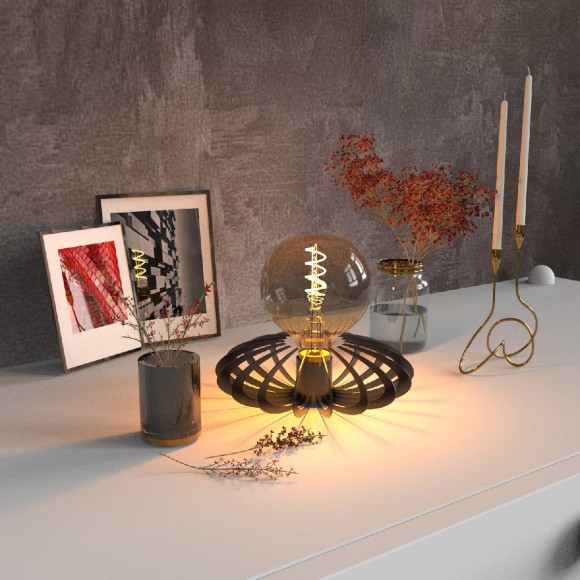 Лампа светодиодная филаментная Gauss E27 6W 2400K золотая 105802007