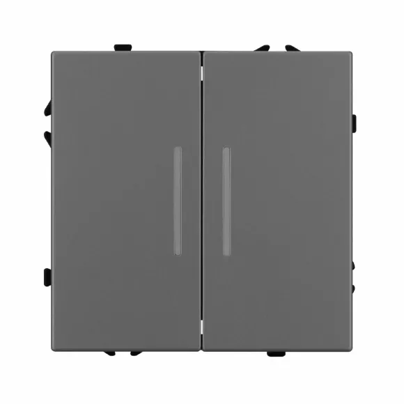 Выключатель 2 кл подсветка софт-тач серый базальт Arlight SWT-MK02-SFPL-L-GR (250V, 10A) 054266(1)
