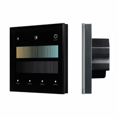 Сенсорная панель Arlight SMART-DALI-301-11-1G-4SC-MIX-IN Black (BUS/24V, Touch, 2.4G) 046550