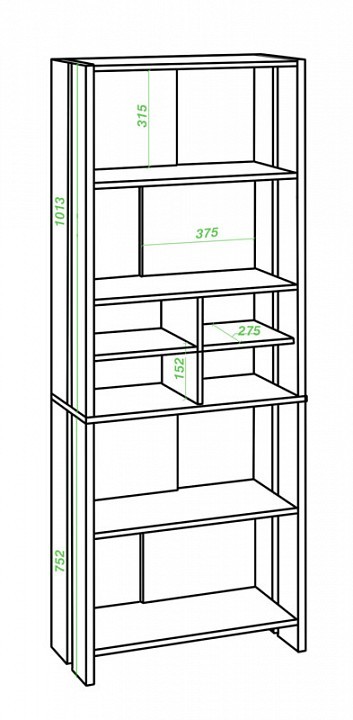 Стеллаж Нельсон Lite СТЛ-ОВХ БЕ MER_STL-OVH_BE