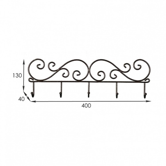 Вешалка настенная Кружева 5 GST_VN_276_M