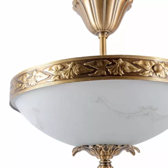 Потолочный светильник Ambiente 0848/30 PL AB, Бронза, Белый, Латунь, крупный план