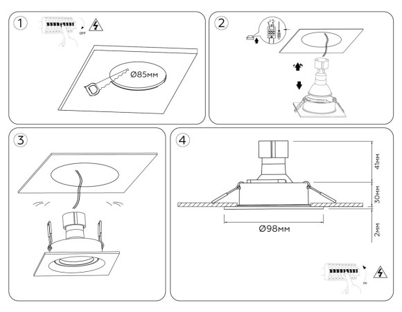 Встраиваемый светильник Ambrella Light Techno Spot Standard Tech TN102756