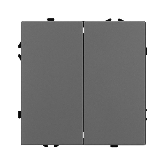 Механизм выключателя двухклавишный проходной Arlight SWT-NOBE-MKP2-SFPL-GR (230V, 10A) 054257