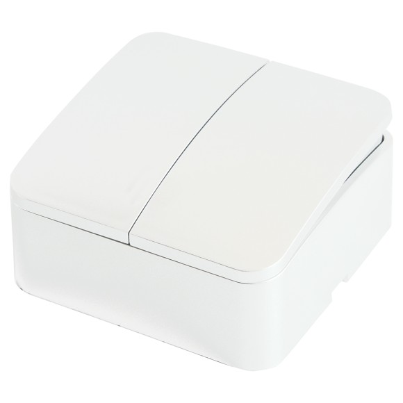 Выключатель двухклавишный Stekker София MSW10-20-01 49289